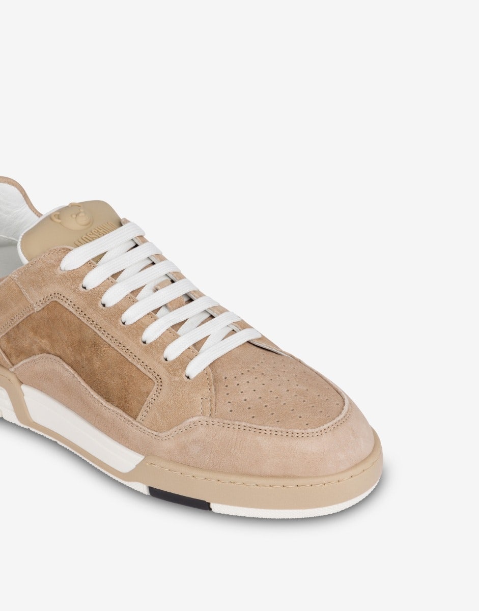 RUBBER TEDDY BEAR NAPPA LEATHER STREETBALL SNEAKERS - 3