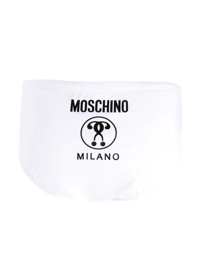 Moschino rear logo swimming trunks outlook