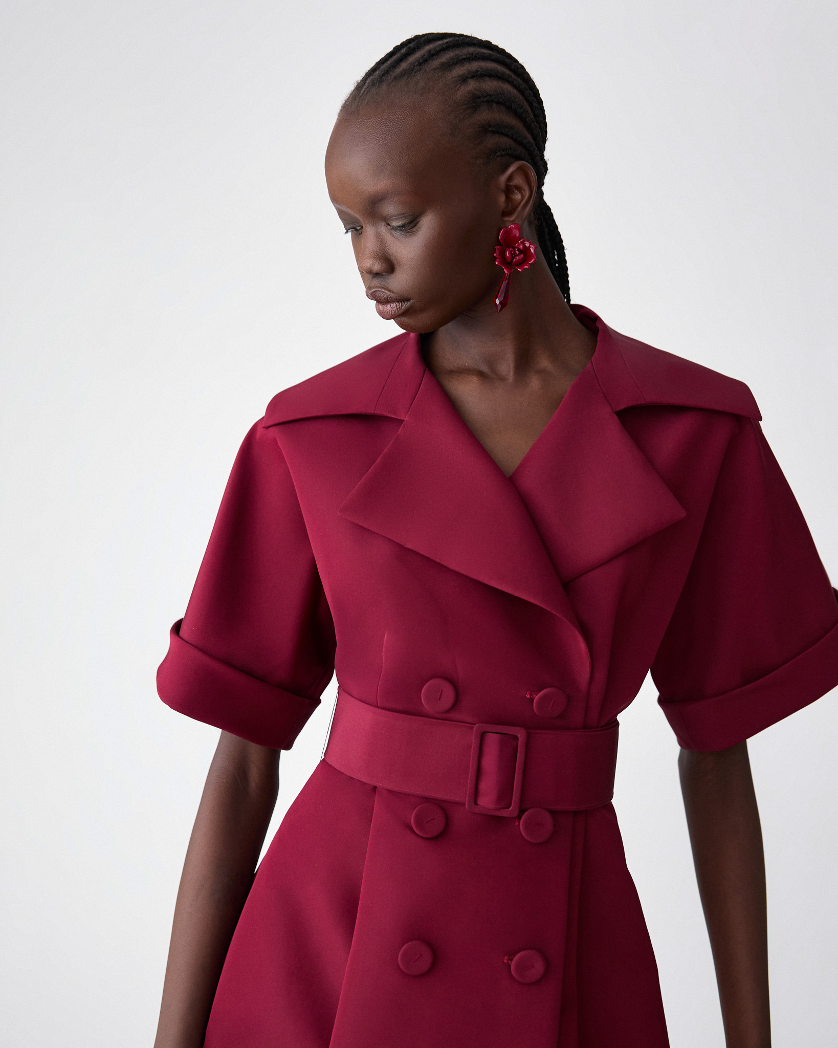 Short-Sleeve Trench Gown - 4