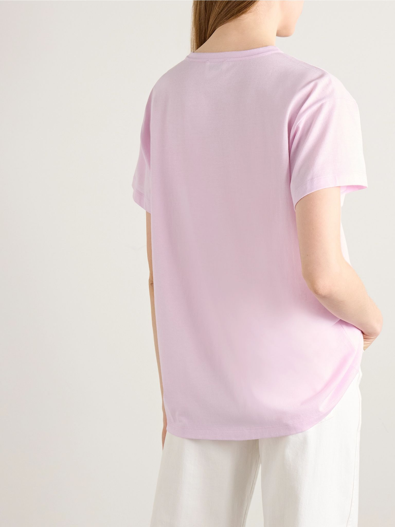 Maeve cotton-blend jersey T-shirt Pink - 3