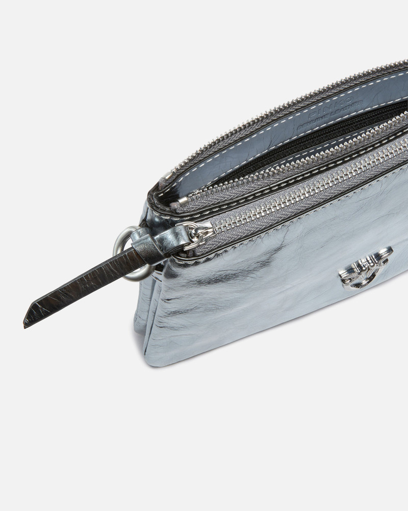 MINI DOUBLE BAG IN LAMINATED LEATHER 4