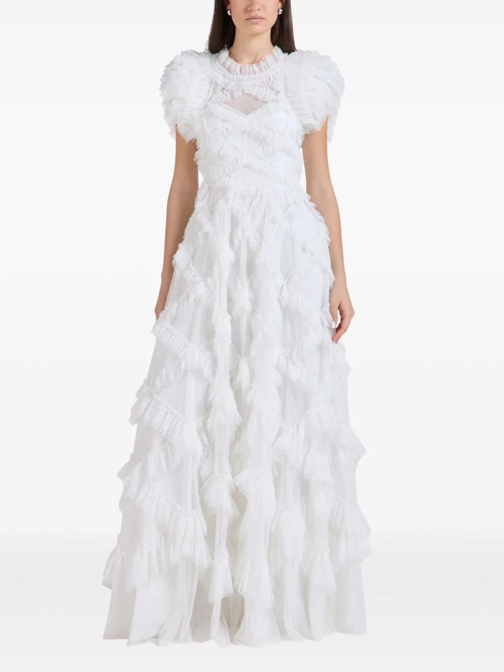 Genevieve ruffled-details maxi dress - 1