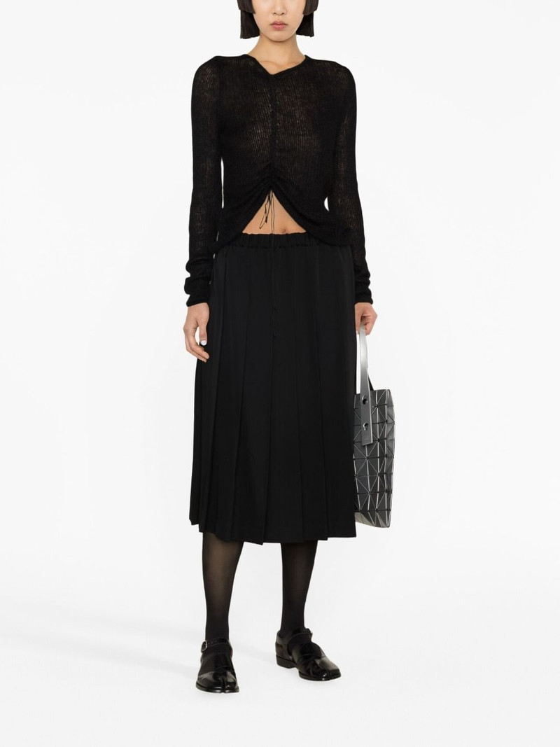Comme des Garçons GIRL pleated wool midi skirt outlook