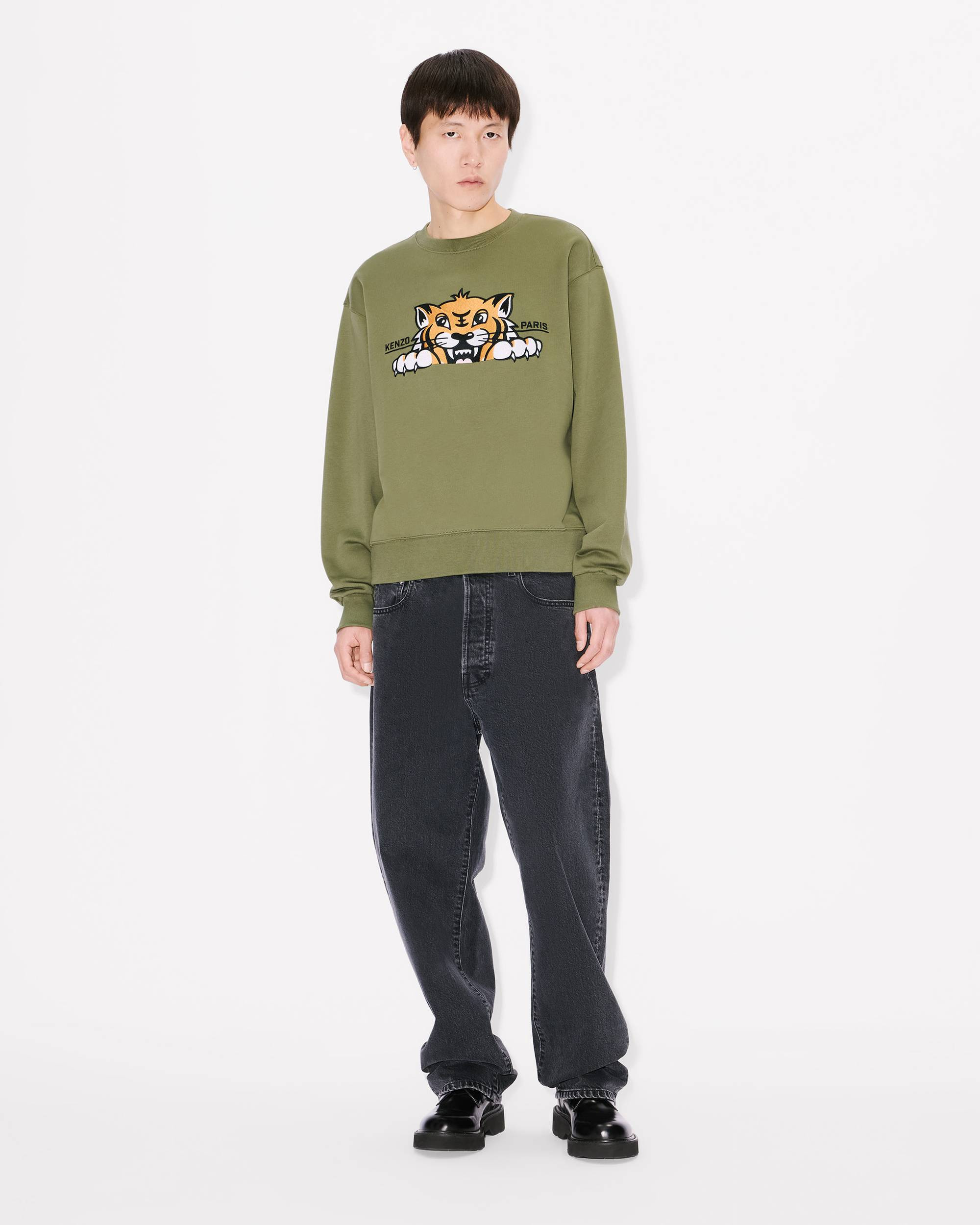 'KENZO Happy Tiger' embroidered sweatshirt in cotton - 5