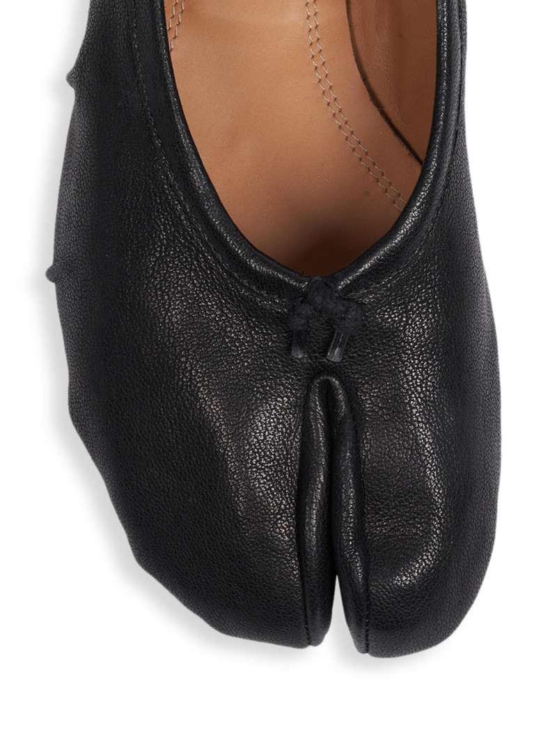 Women's Tabi Leather Ballerina Flats - Black 4