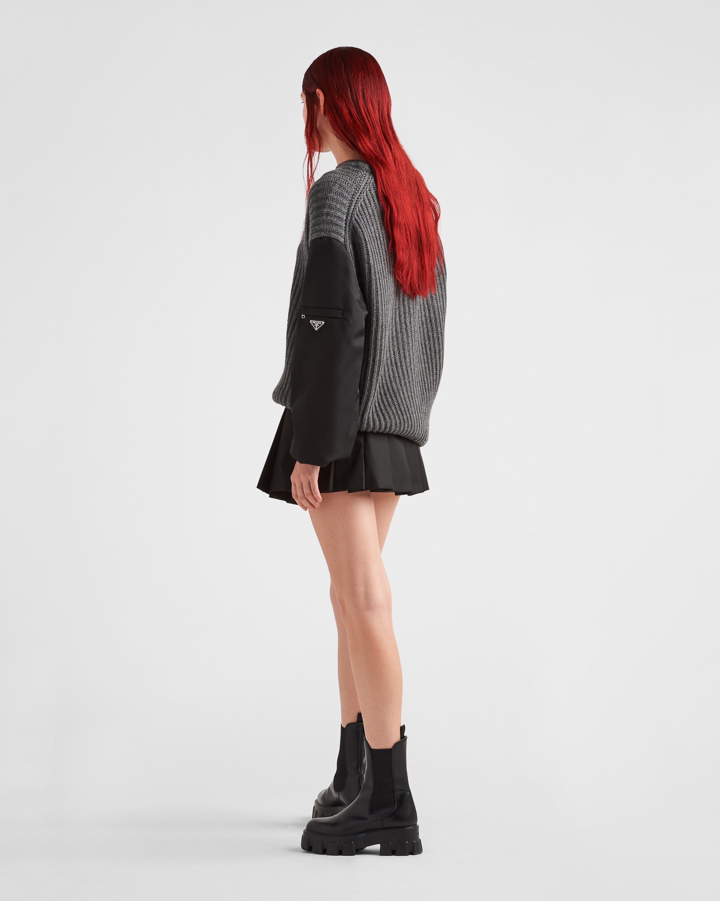 Cashmere, wool and Re-Nylon sweater - 5