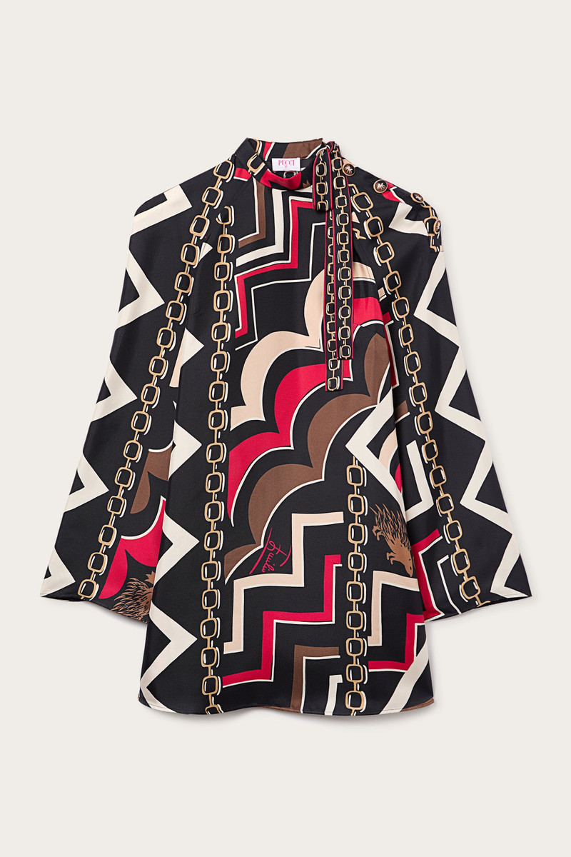 ISTRICE PRINT SILK TWILL DRESS 1