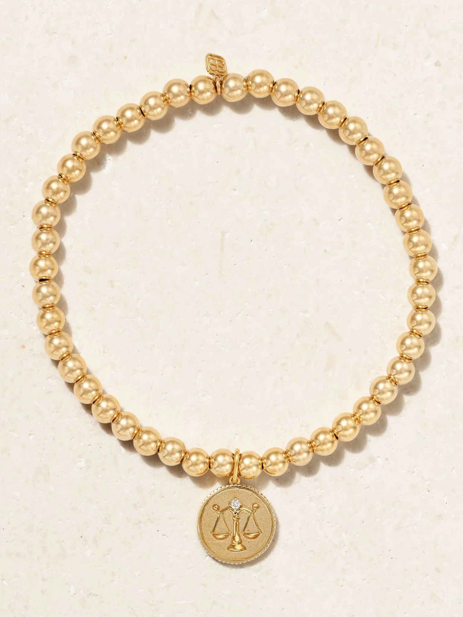 Libra 14-karat gold diamond bracelet Gold - 1
