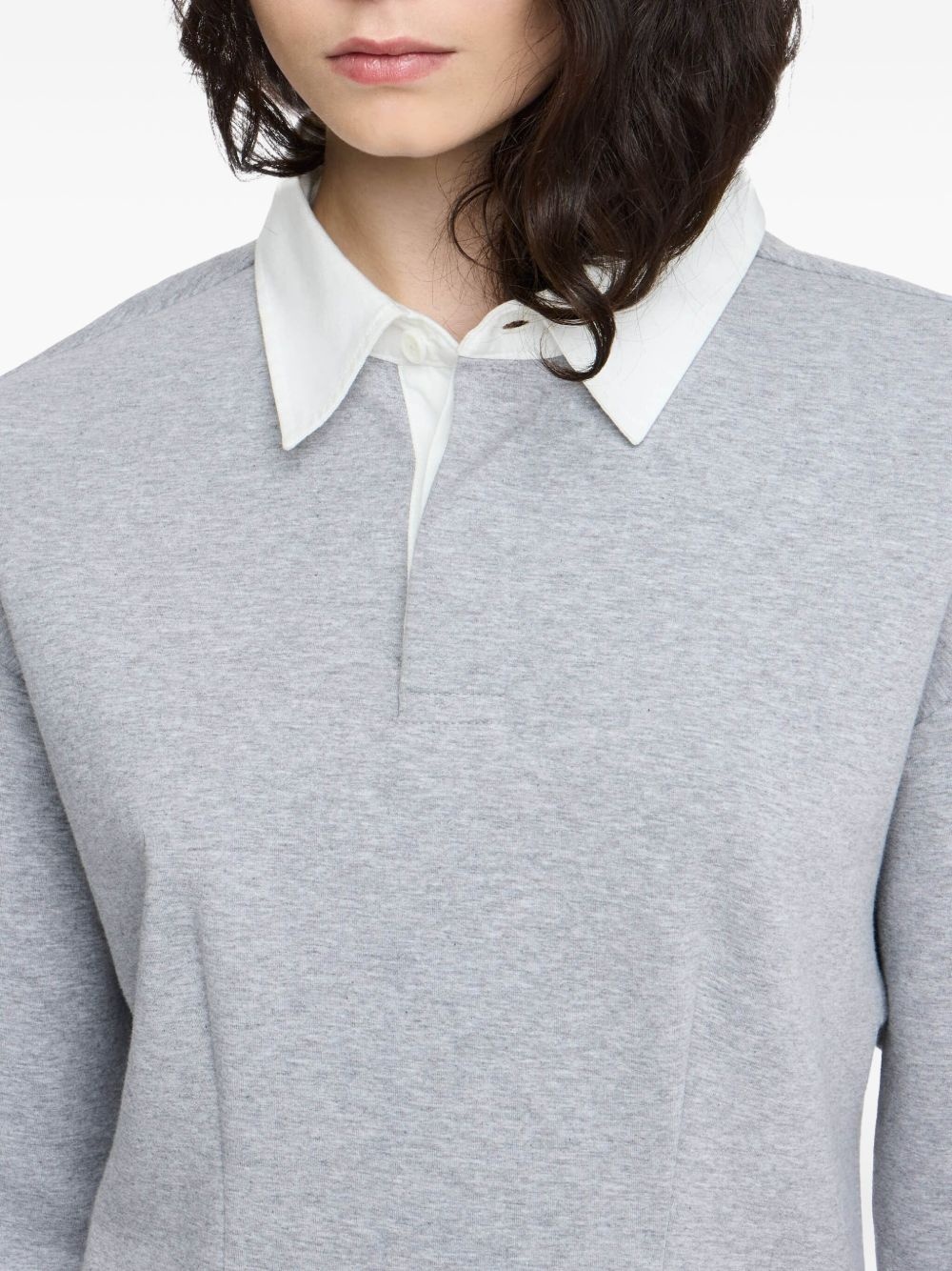 long-sleeve polo dress - 5