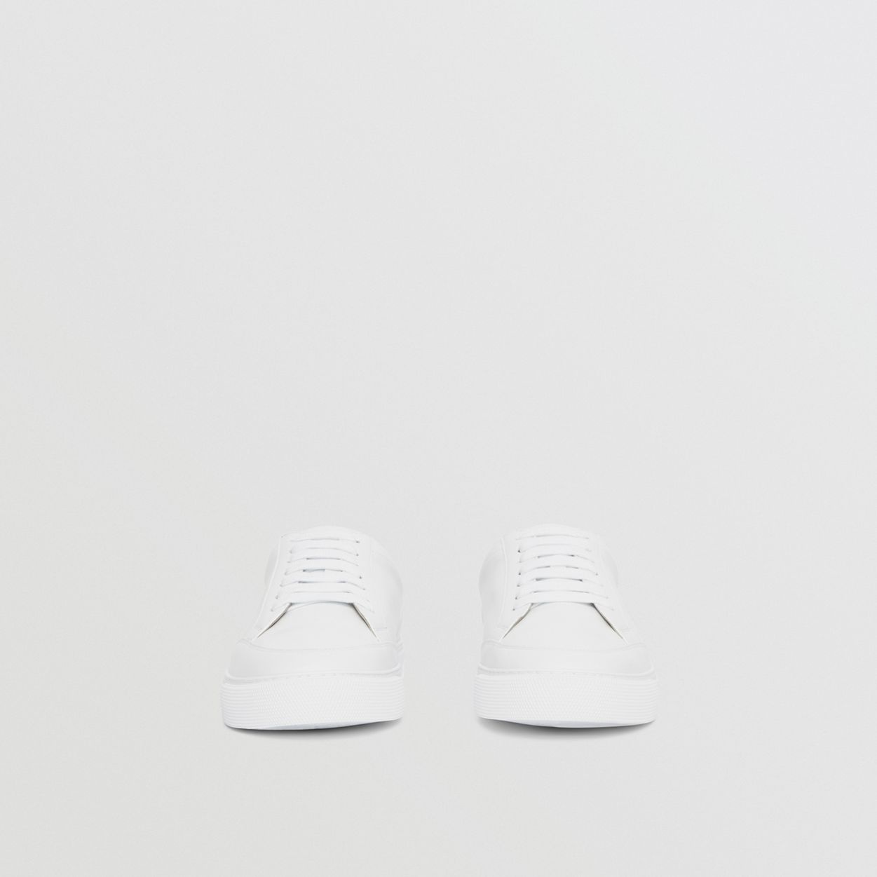 Logo Detail Leather Sneakers - 4