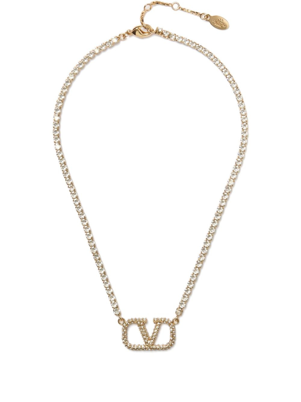 VLogo Signature crystal necklace - 1