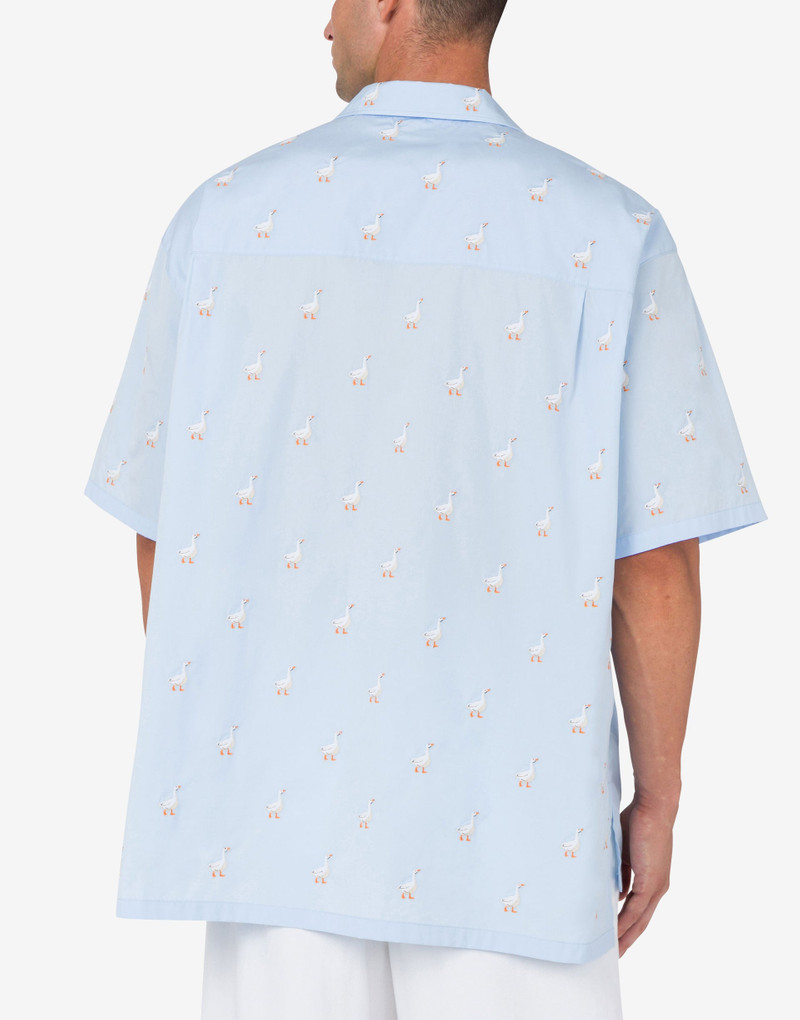 Moschino POPLIN SHIRT ALLOVER GOOSE outlook