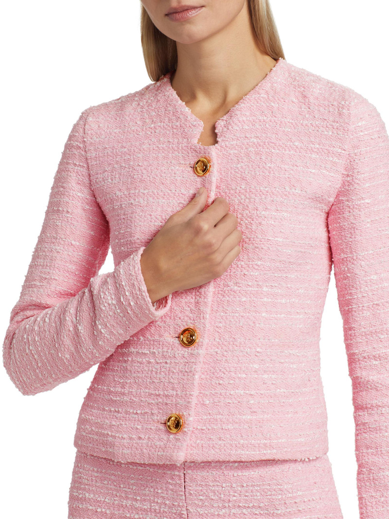 Women's Cotton-Blend Bouclé Jacket - Quartz Rose 6