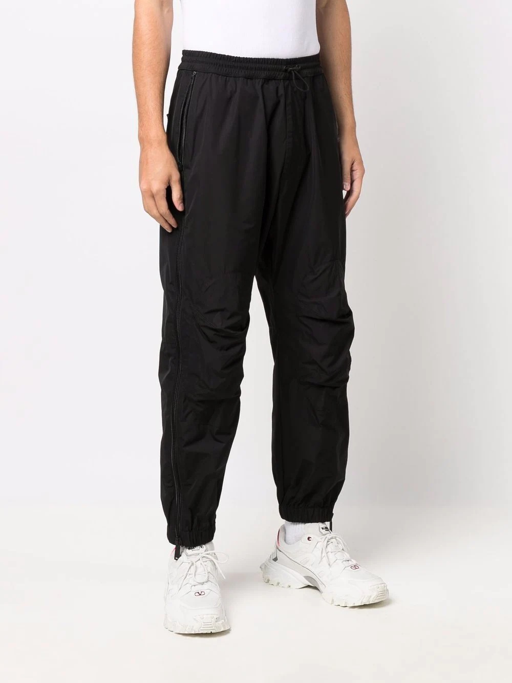zip-embellished tapered sweatpants - 3