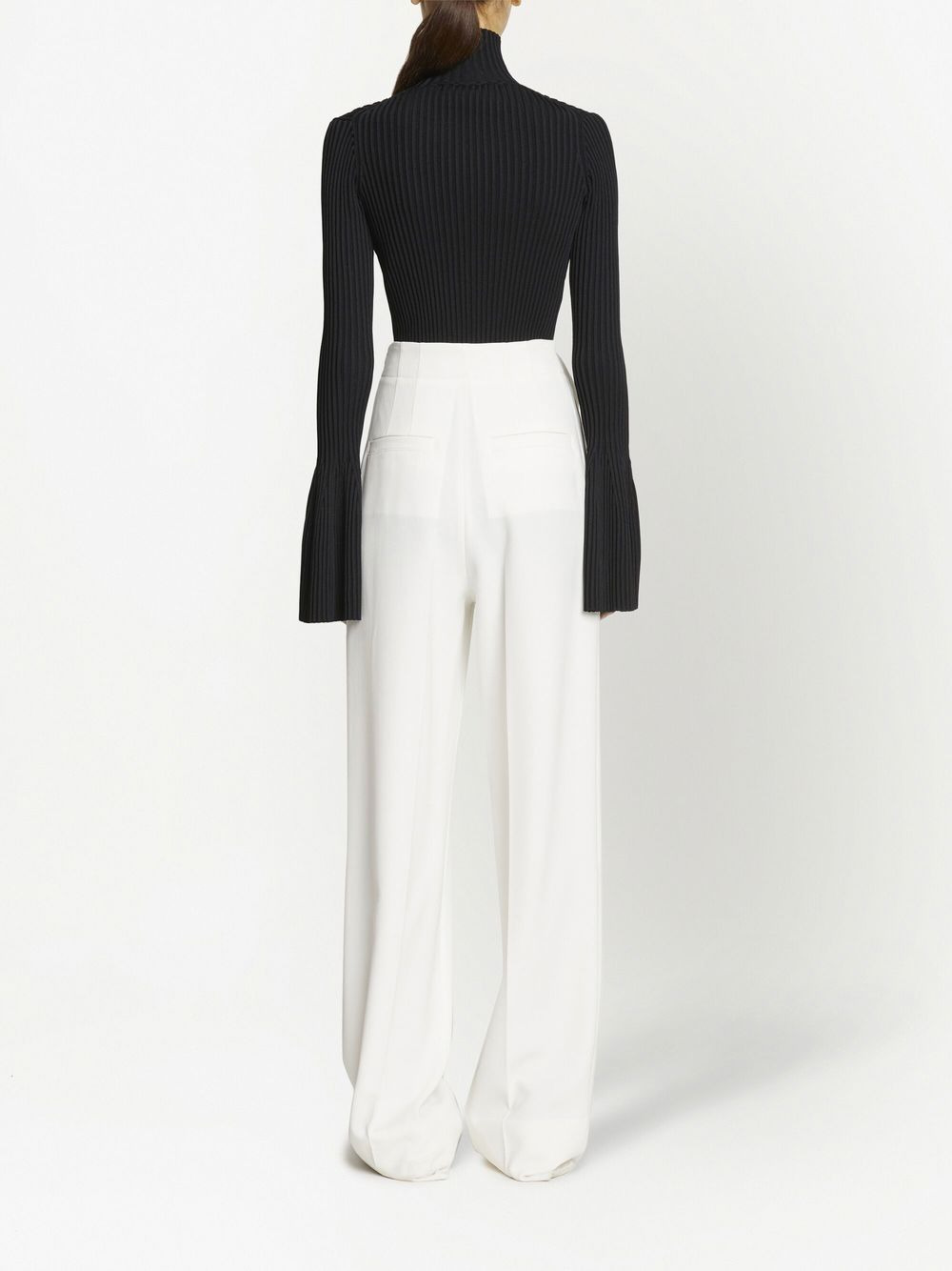 half-zip rib knit top - 4