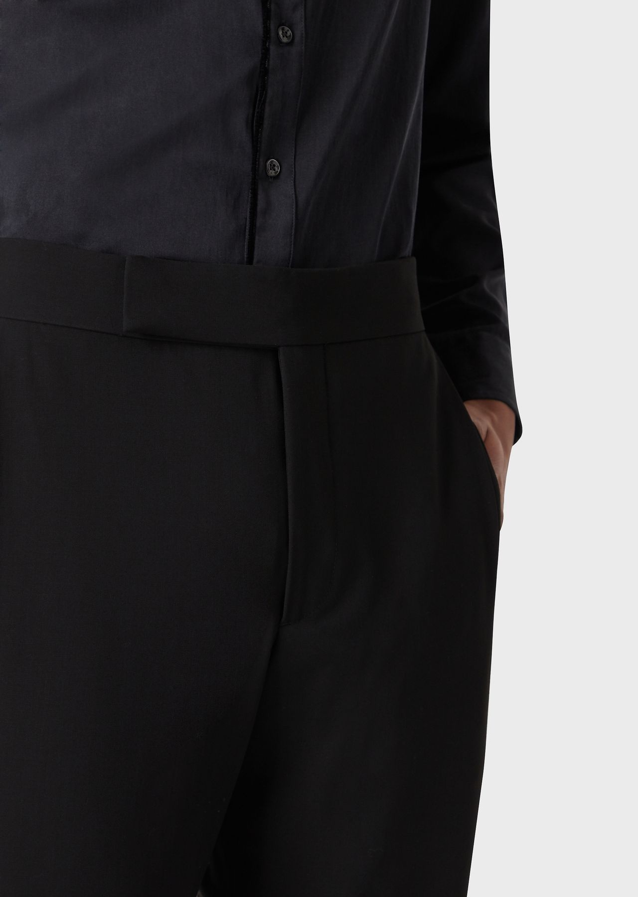 Giorgio’s wool-crêpe tuxedo trousers - 5