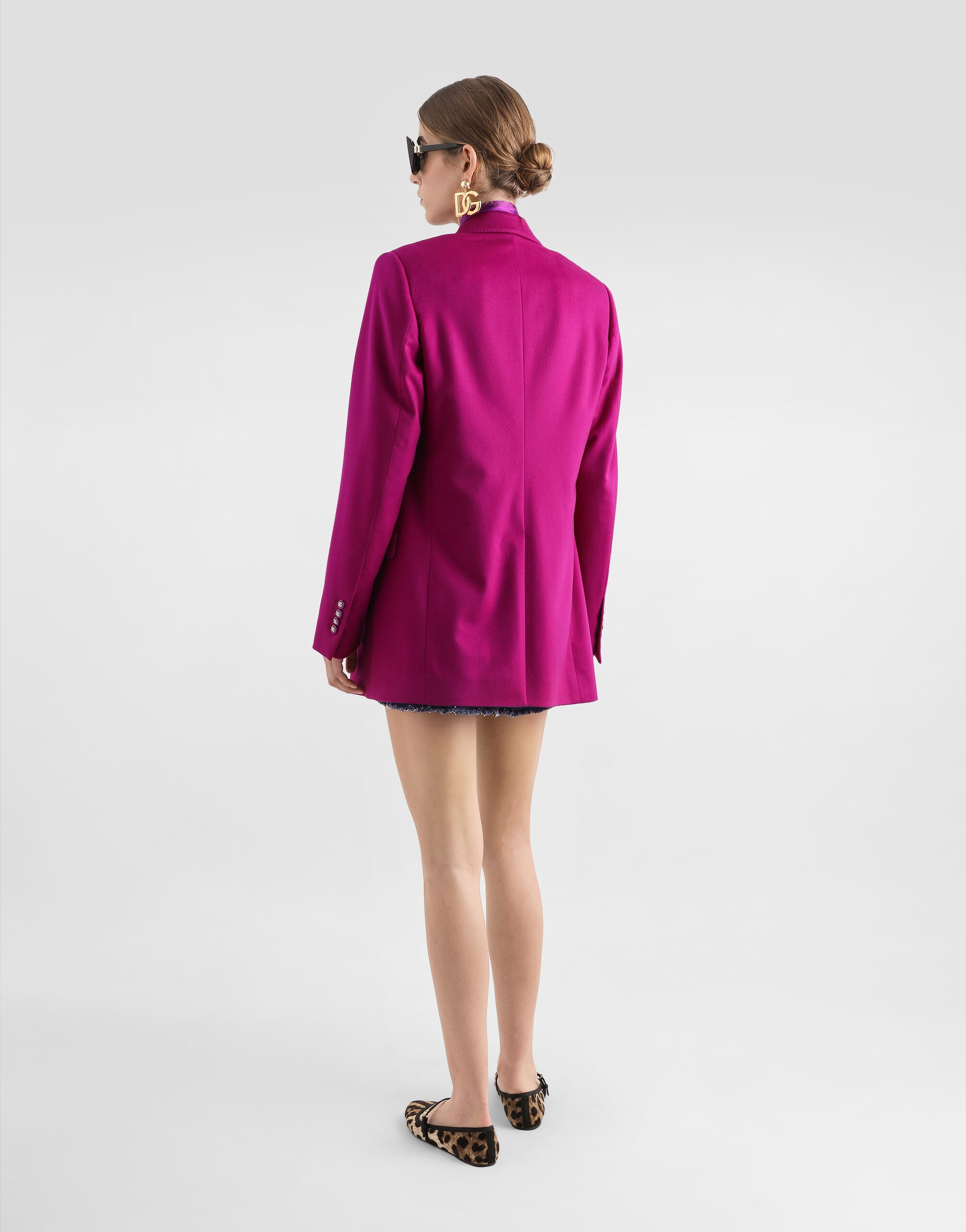 Silk satin shirt with pussy-bow - 3