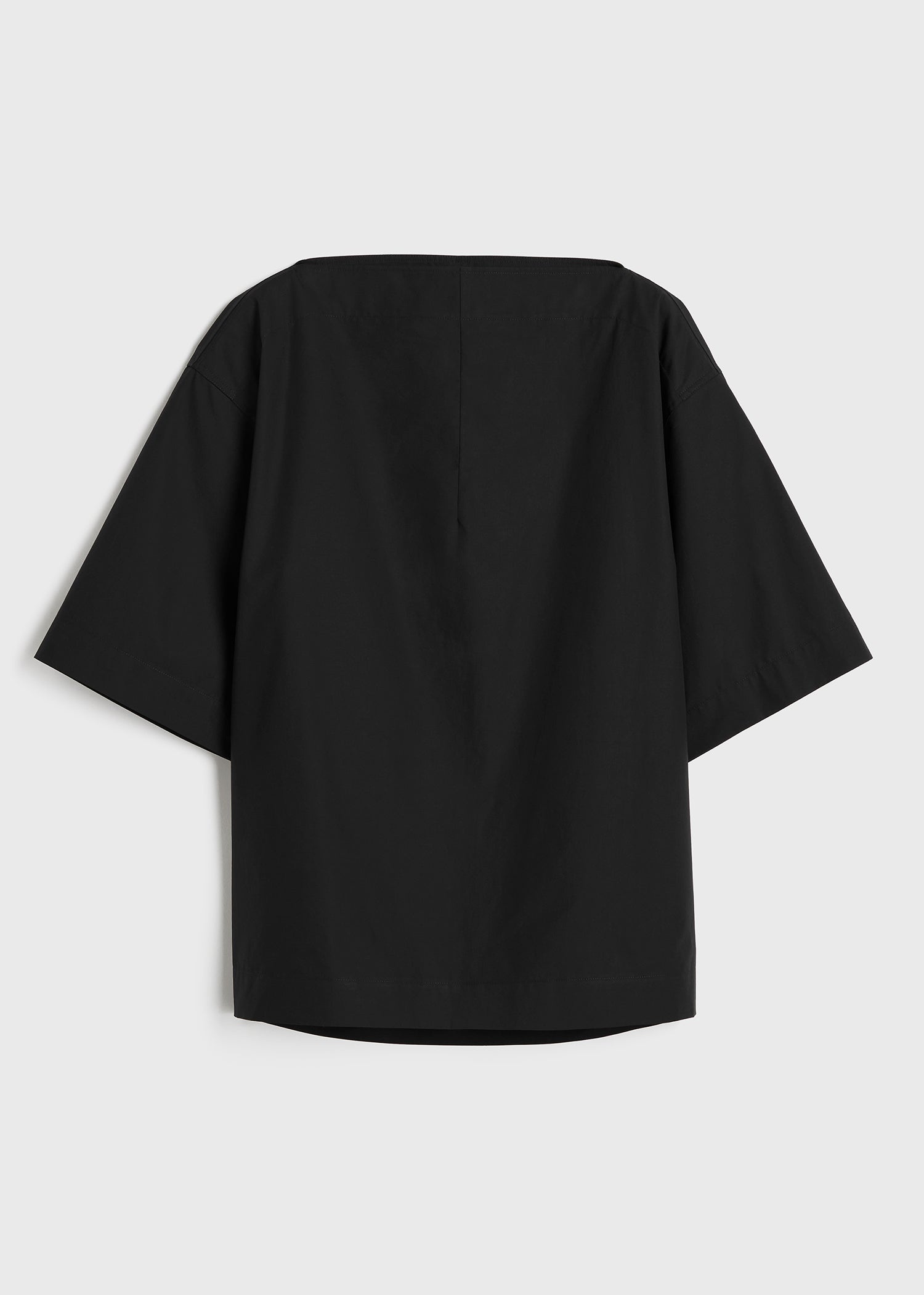 Dart-neck cotton top black - 1