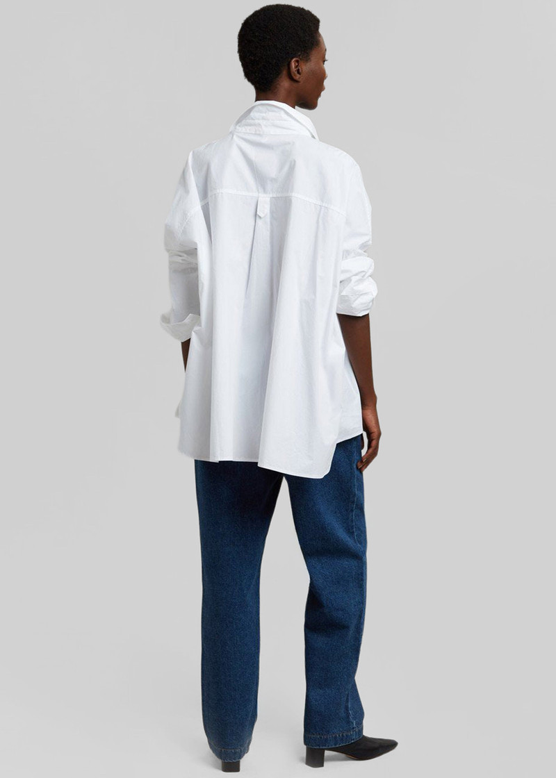Elara Oversized Shirt - Optic White 7