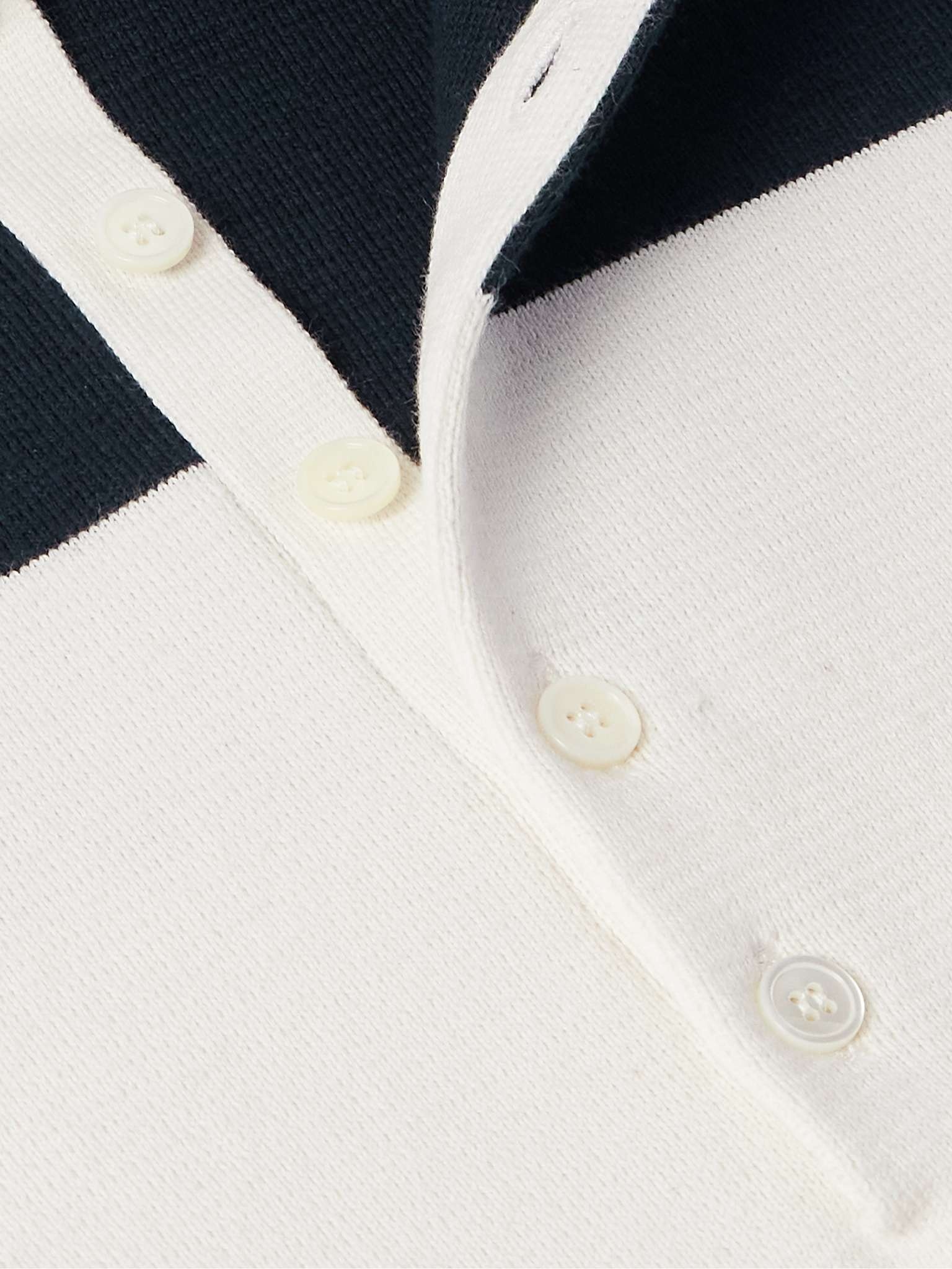 Striped Cotton Polo Shirt - 4