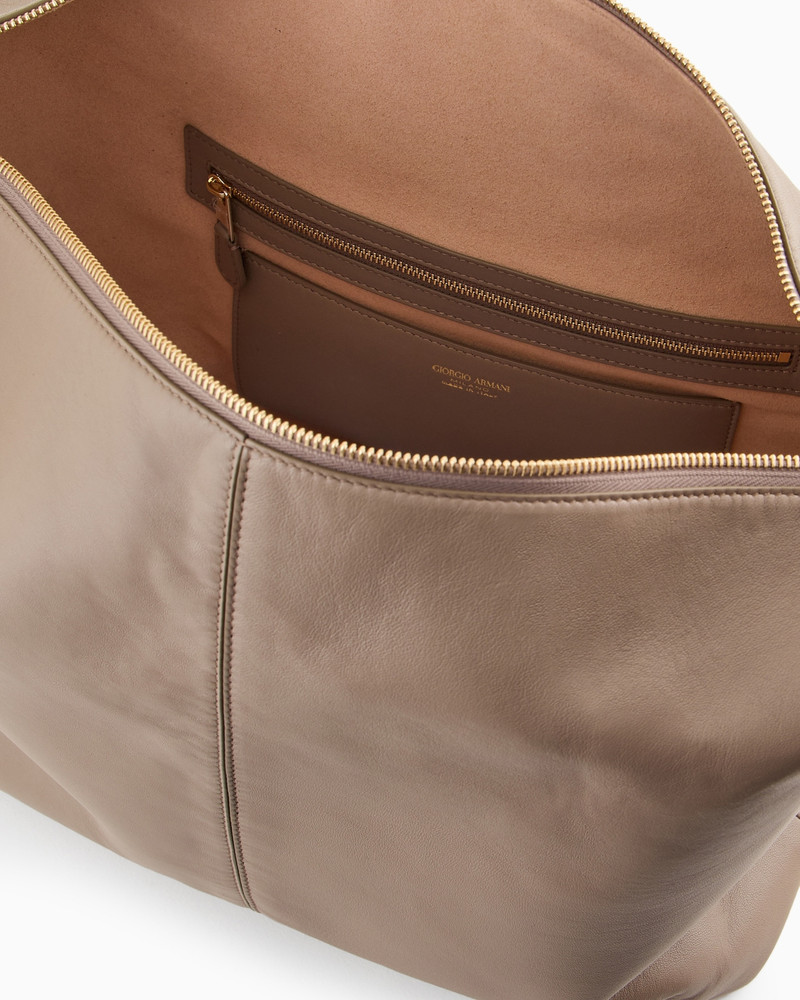 ASV LA PRIMA SOFT LARGE HOBO BAG IN PATENT NAPPA LEATHER 4