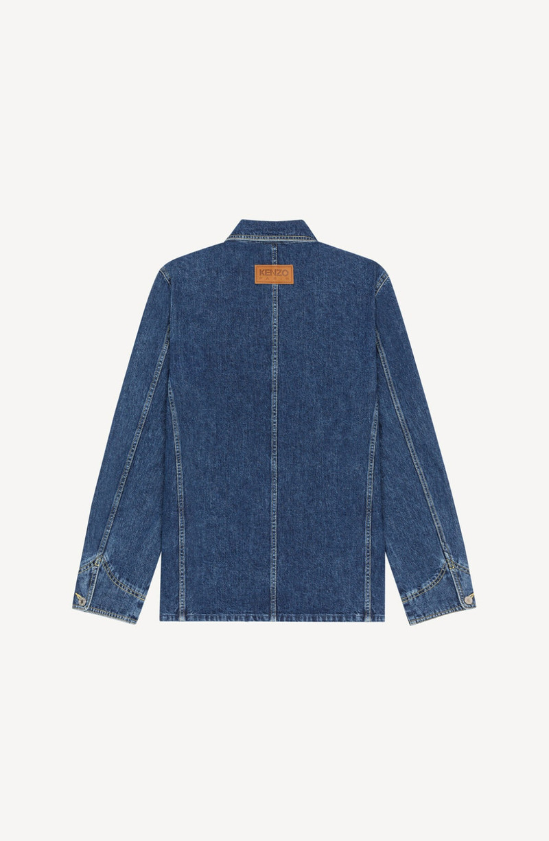 KENZO 'BOKE FLOWER' crest denim workwear jacket outlook