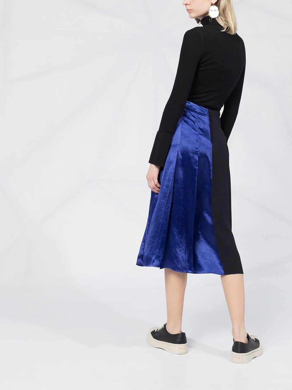 two-tone pleated skirt - 6