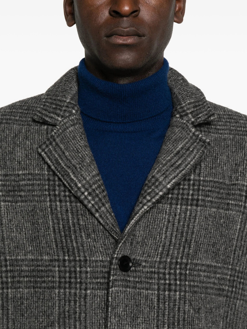 Samsoe Samsoe Checked-pattern Single-breasted Coat 4
