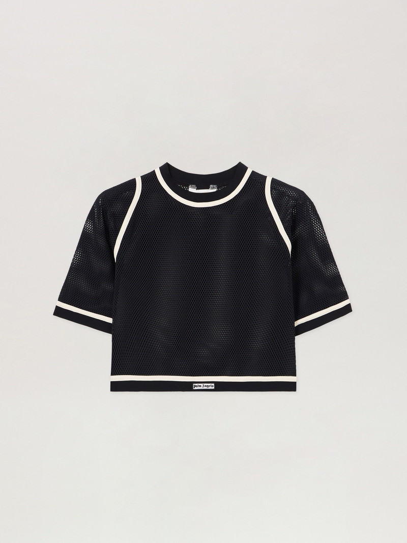 Logo Mesh Cropped Top 1