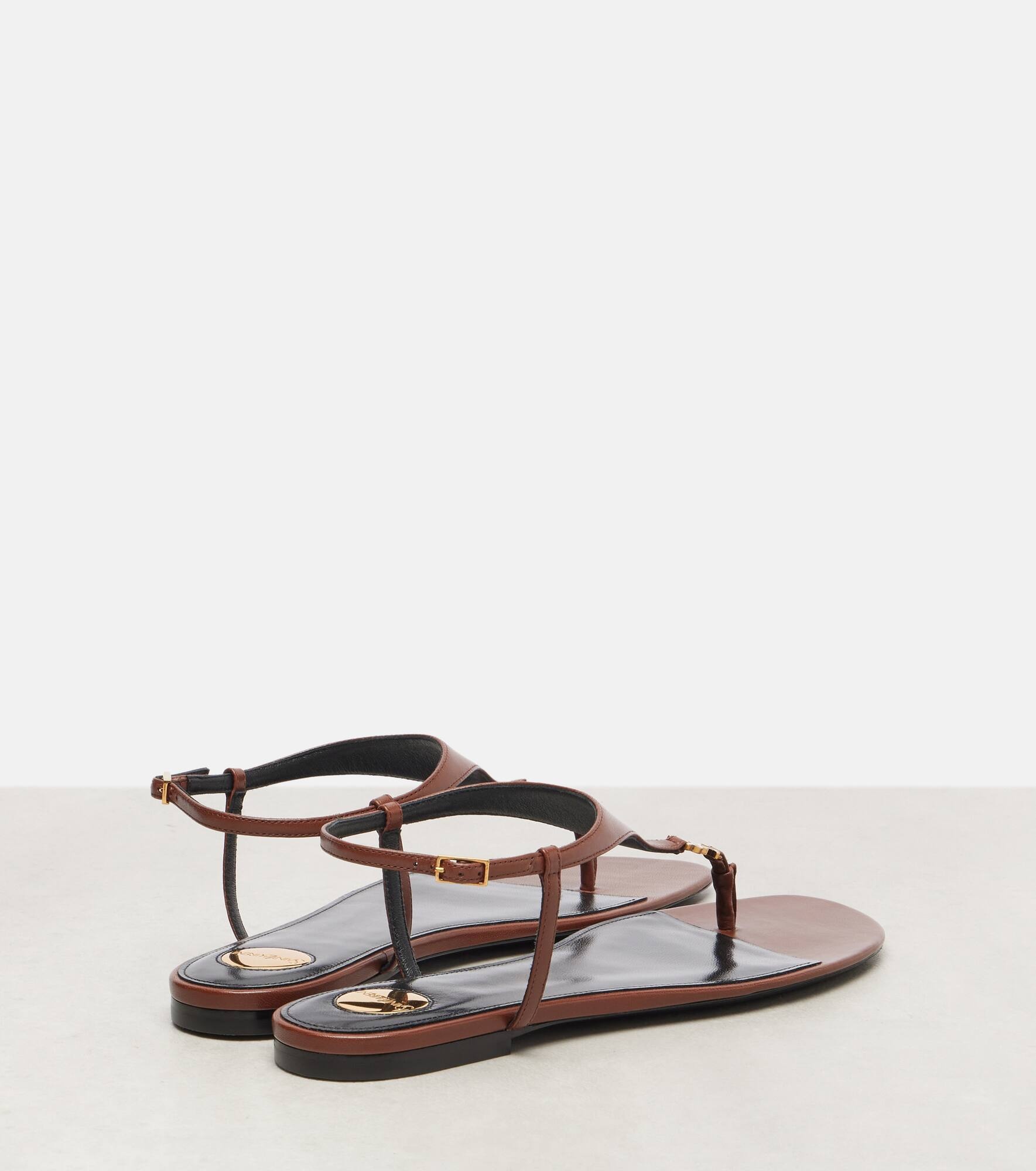 Cassandra leather thong sandals - 2