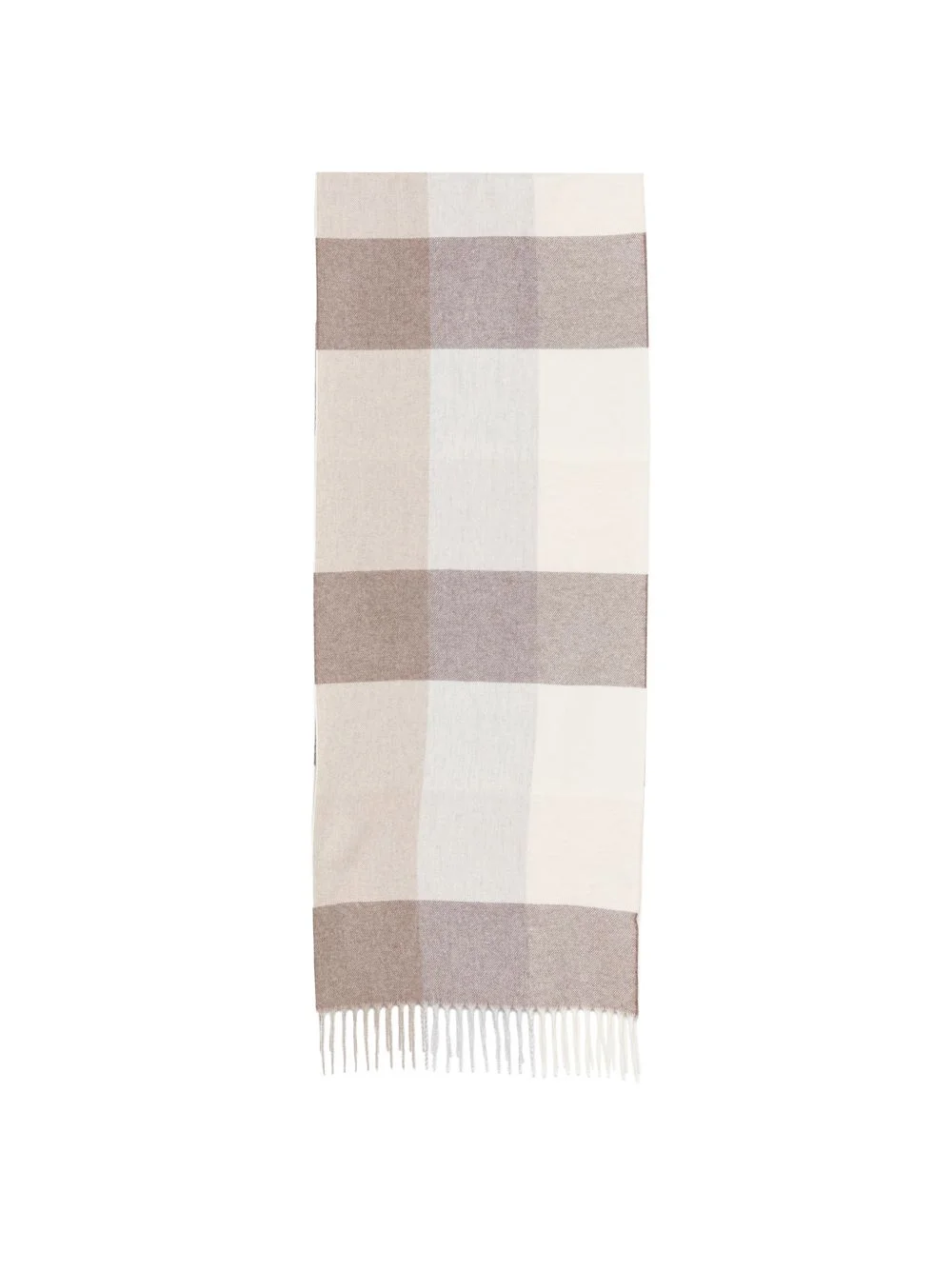 check-pattern fringed scarf - 1