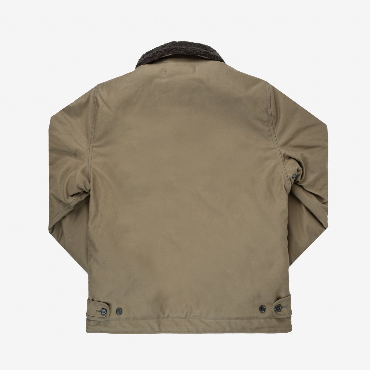 IHM-37-KHA Oiled Whipcord N1 Deck Jacket Khaki - 11