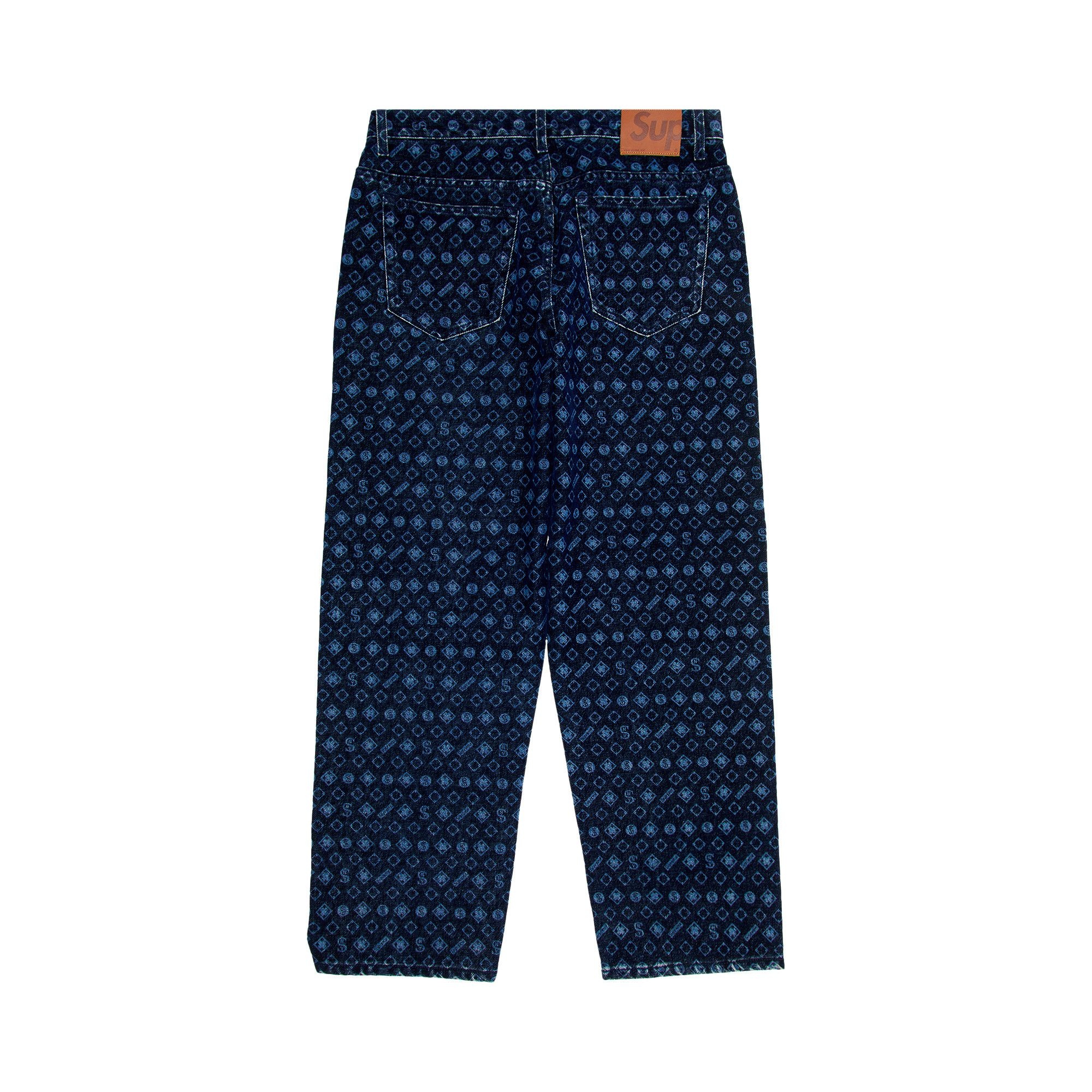Supreme Flocked Loose Fit Jean 'Blue' - 2
