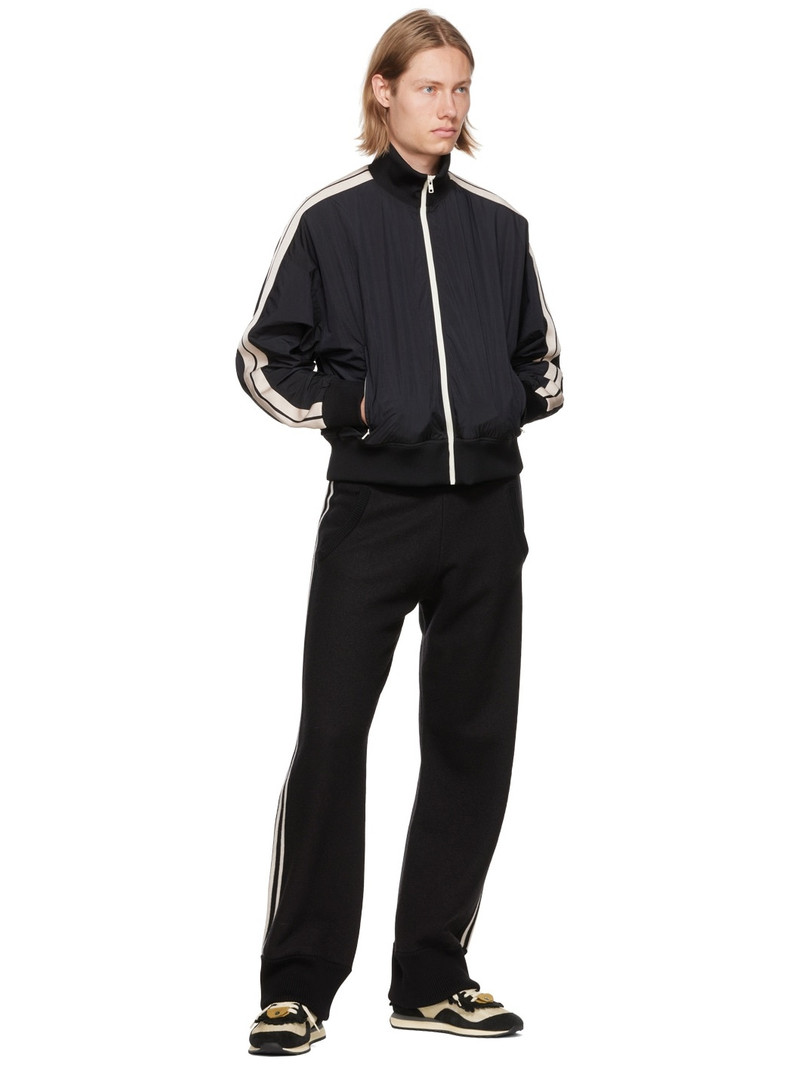 Palm Angels Off-White & Black Fringe Runner Sneakers outlook