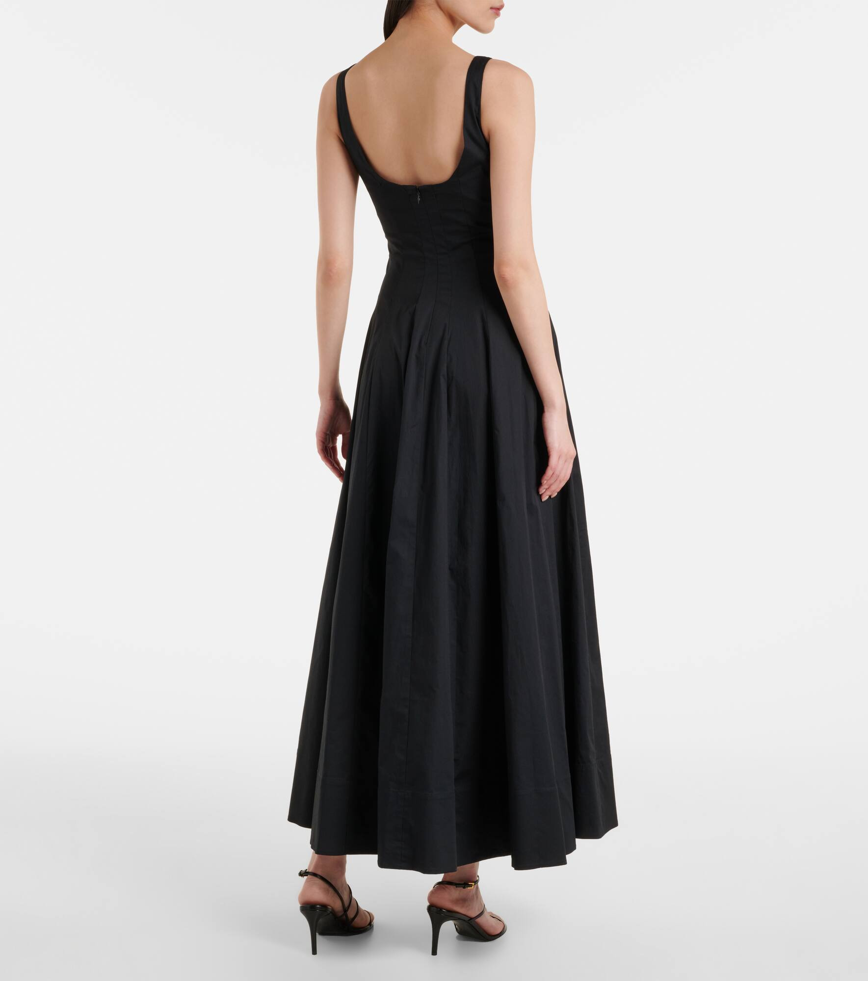 Wells pleated cotton midi dress - 3