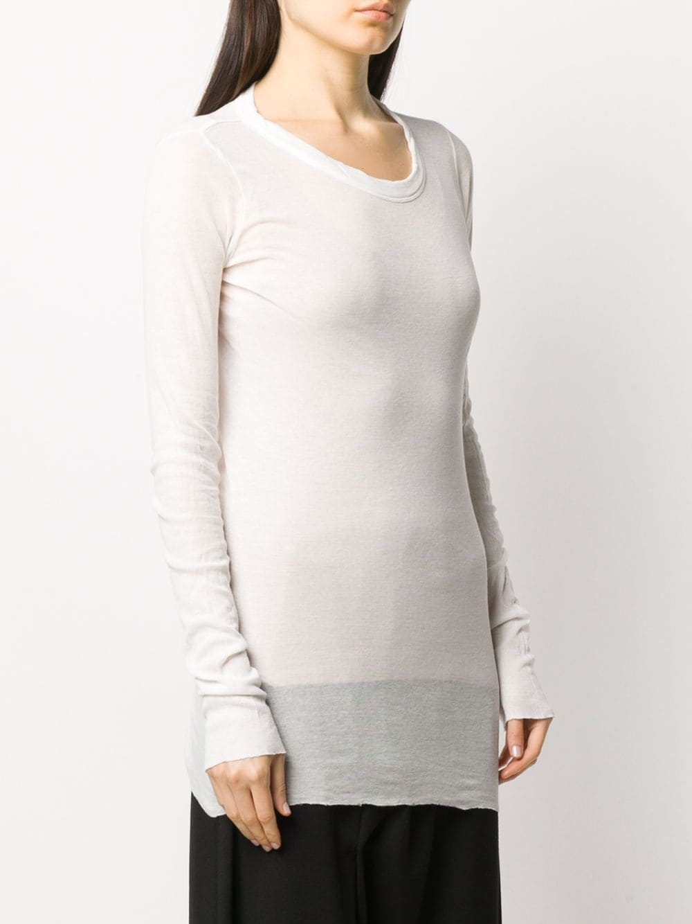 long sleeve fine knitted top - 3