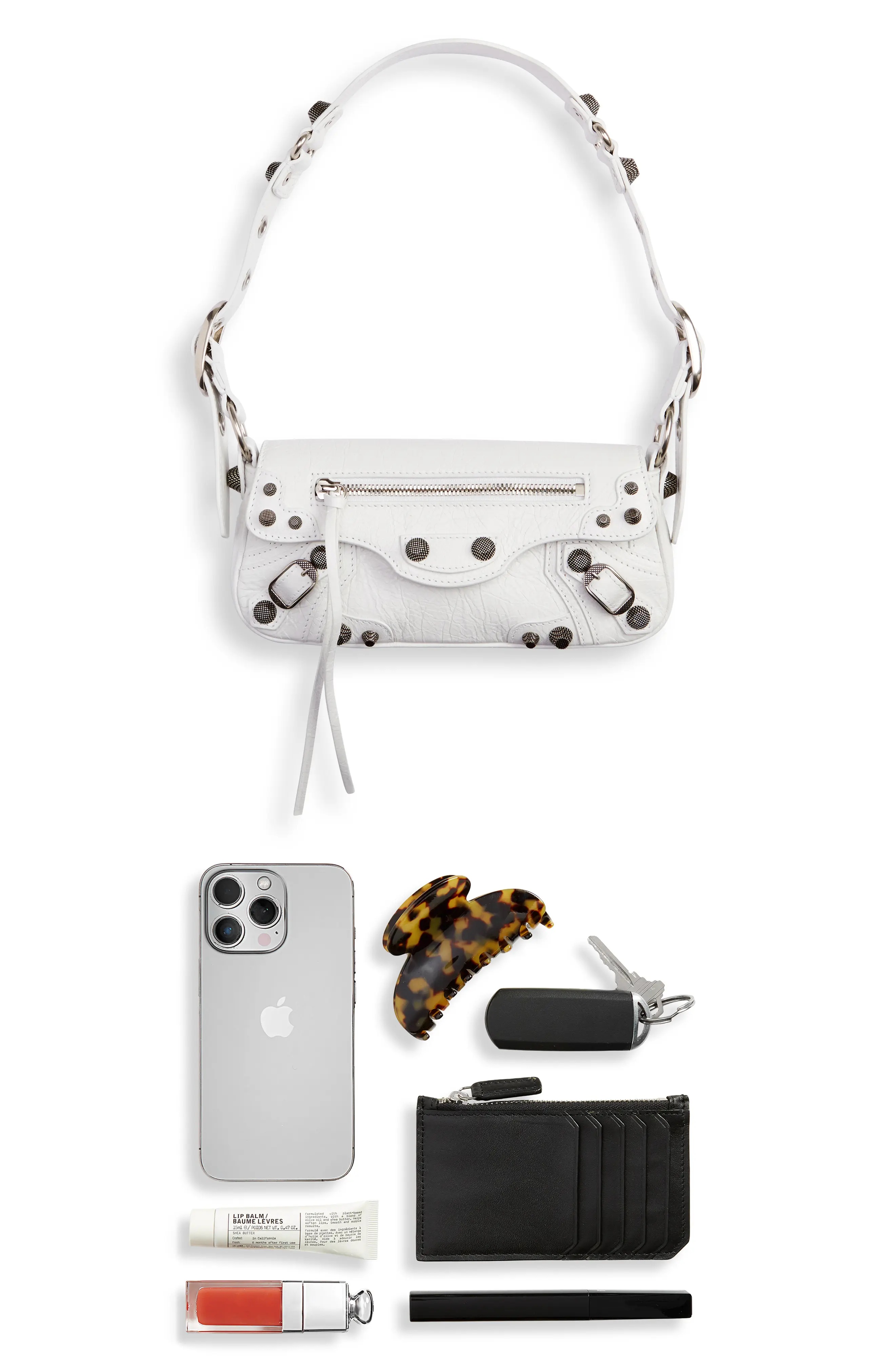 ショルダーバッグ・ポシェット BALENCIAGA WHITE LEATHER SMALL LE CAGOLE SLING SHOULDER BAG Balenciaga Small Le Cagole Sling Shoulder Bag | White | FARFETCH