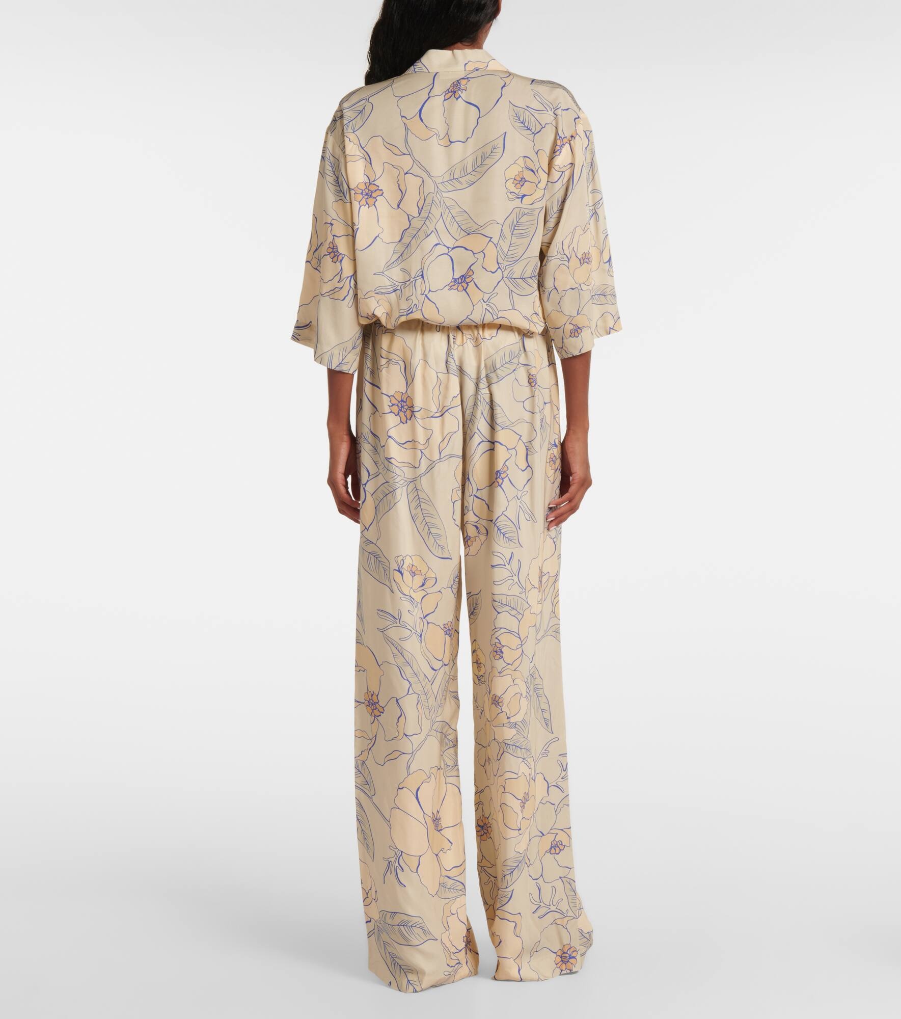Floral wide-leg pants - 3