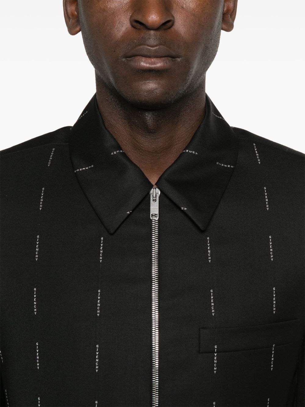 logo-jacquard jacket - 5