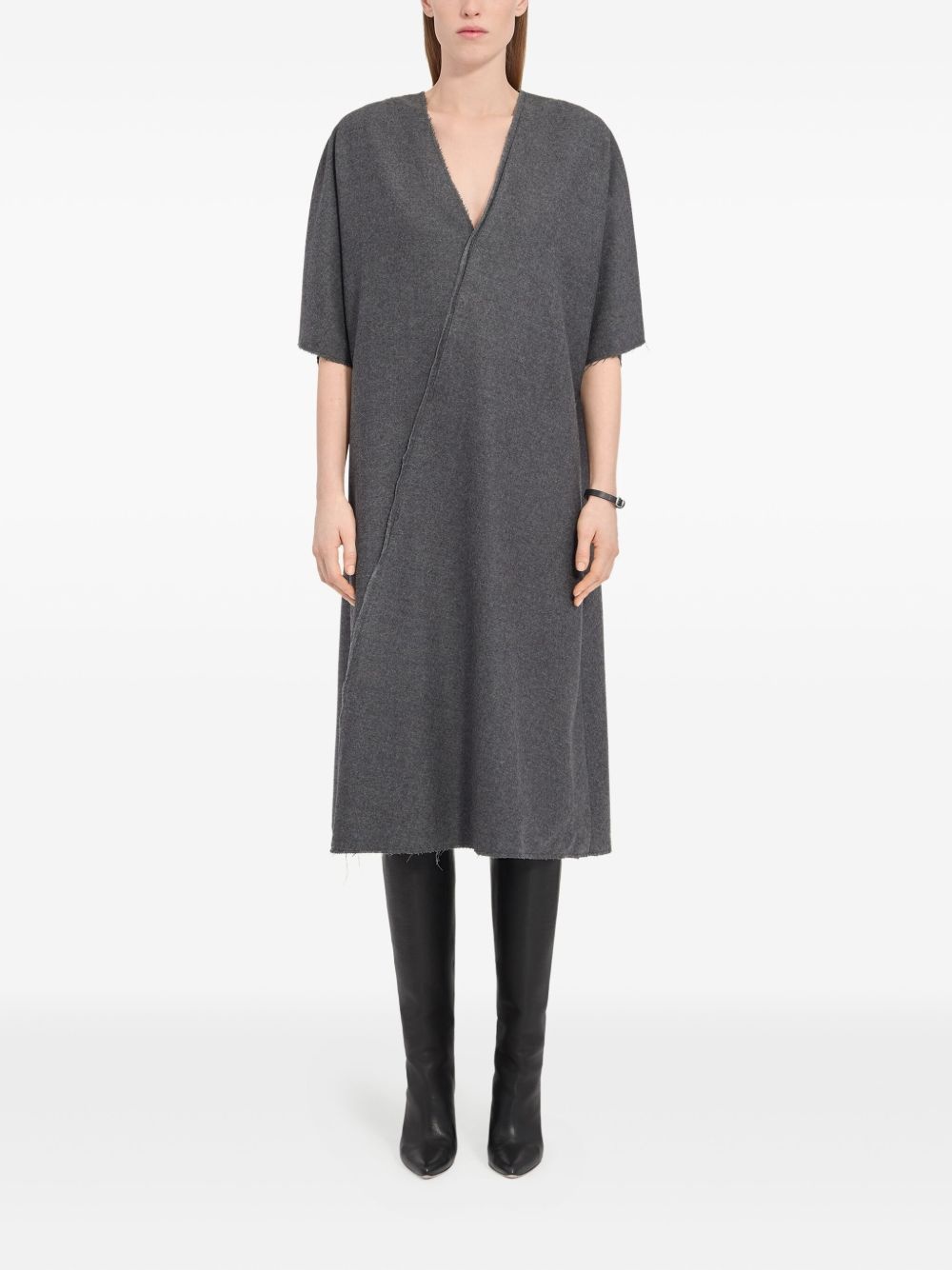 V-neck midi dress - 2