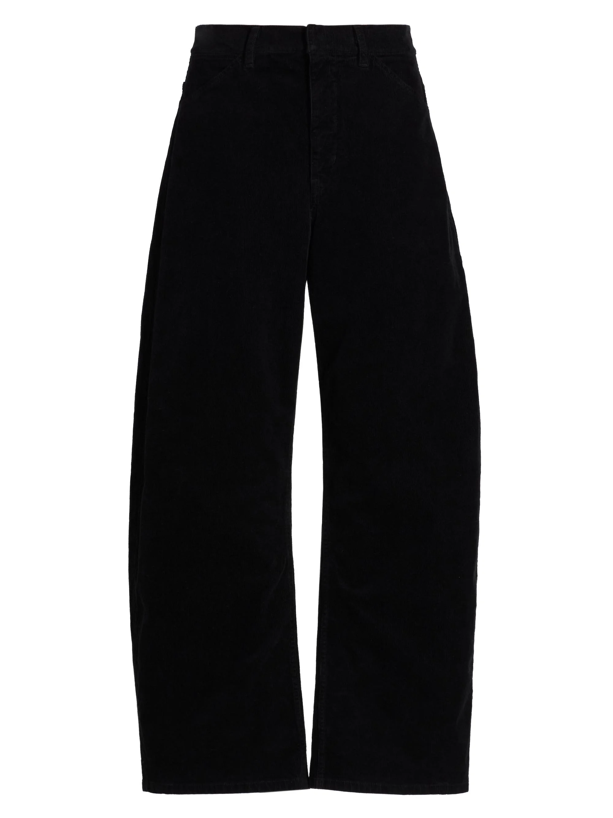 Women's Tribeca Corduroy Barrel-Leg Crop Pants - Jet Black - 1