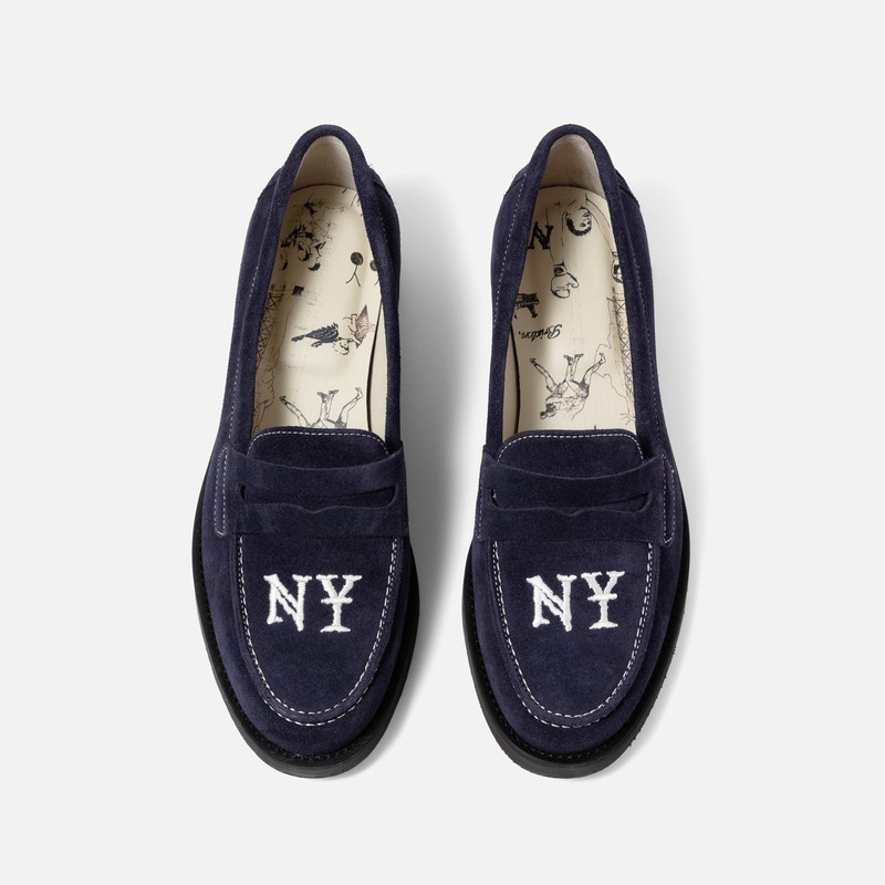 Wilde NY Navy Suede Penny Loafer - Women's 1
