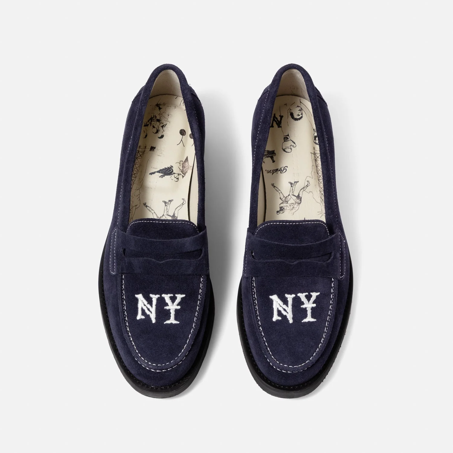 Wilde NY Navy Suede Penny Loafer - Women's - 1
