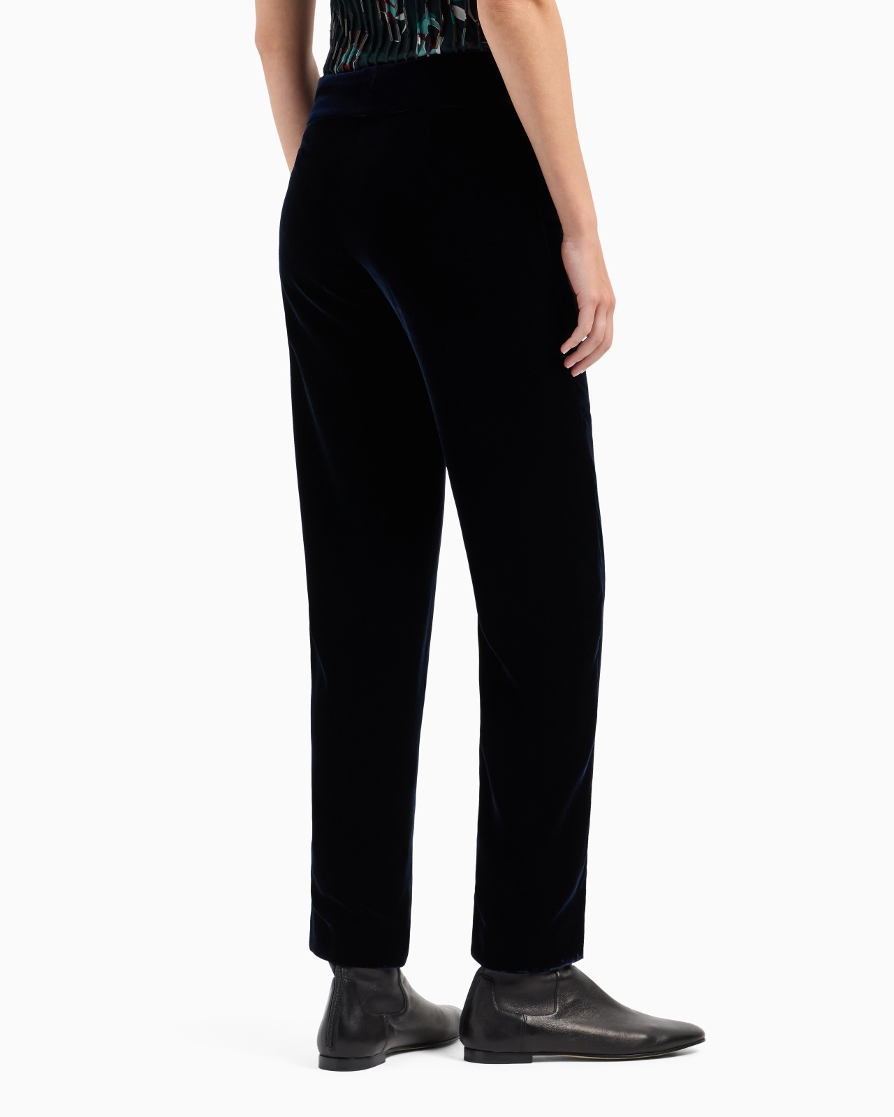 Straight-cut velvet trousers - 3