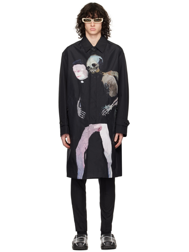 Black Print Coat 1