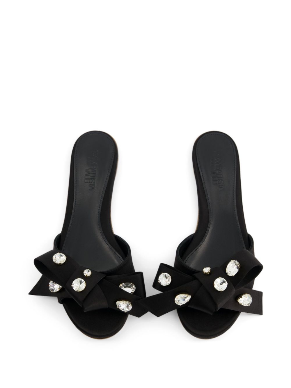 crystal-embellished leather sandals - 3