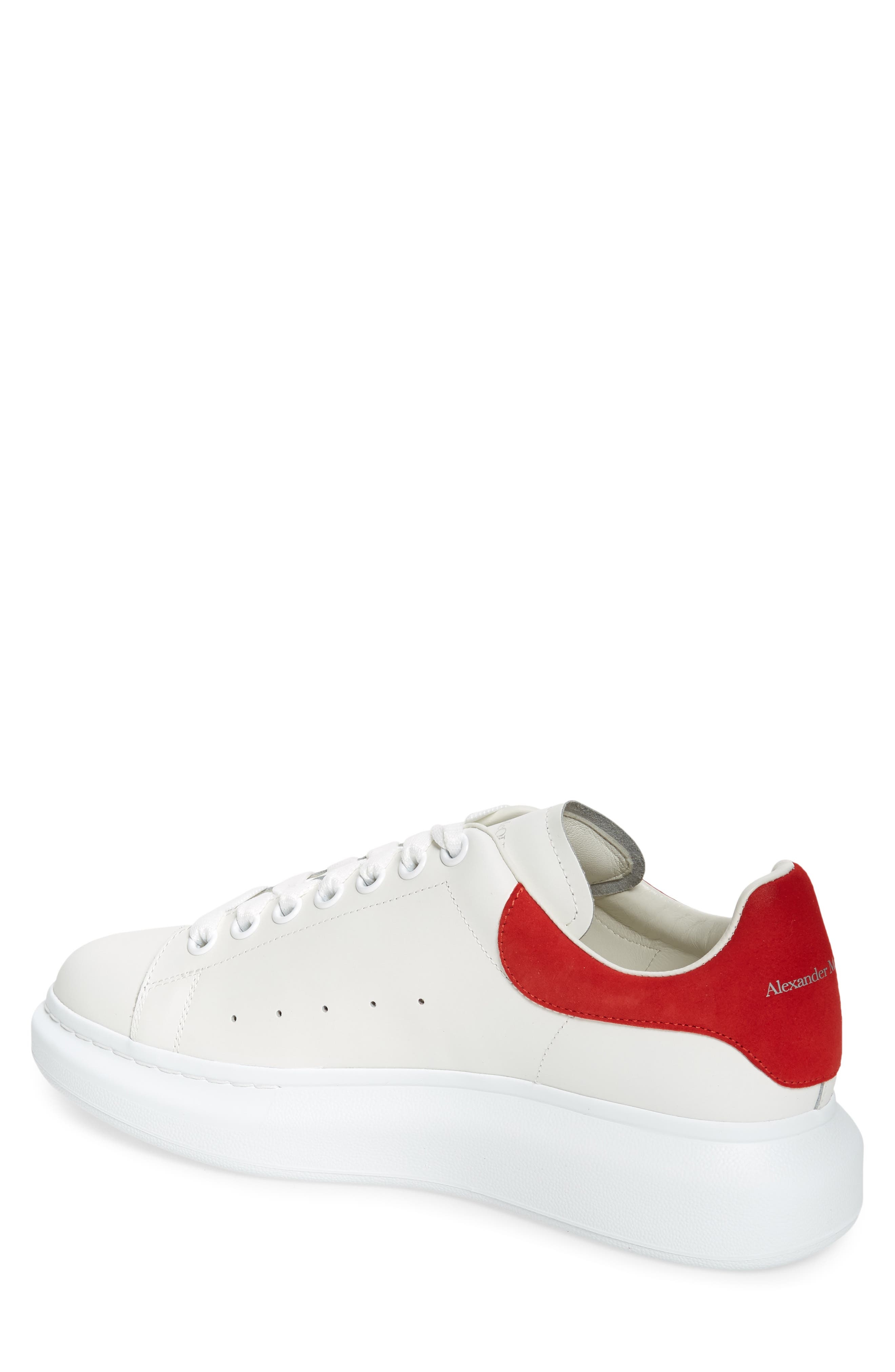McQueen Oversized Sneaker in White/Lust Red at Nordstrom - 2