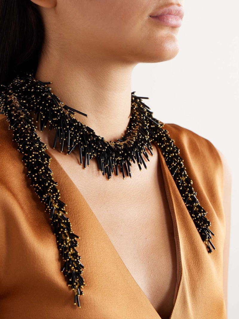 Dries Van Noten Gold-tone and resin necklace outlook