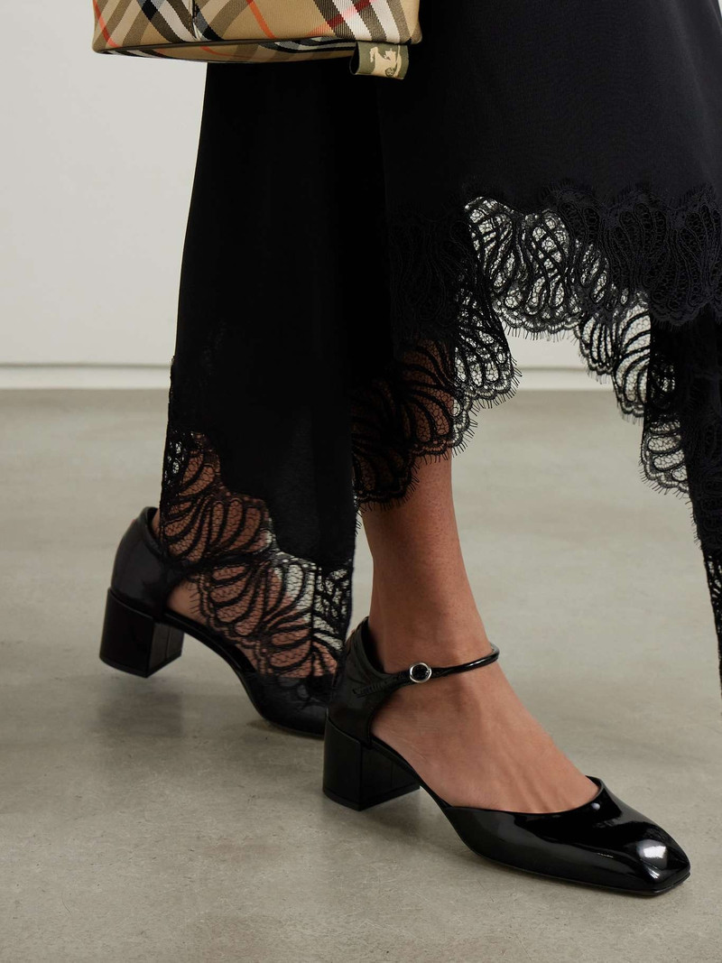 Aeyde Magda patent-leather pumps Black outlook