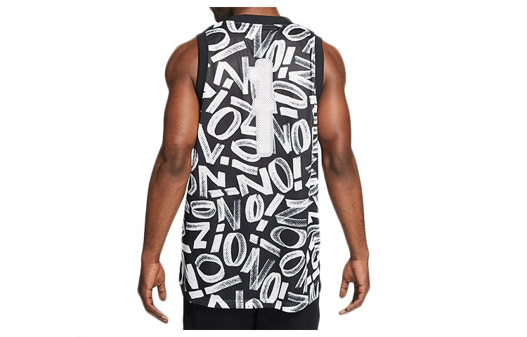 Air Jordan Dri-FIT Zion Letter Printed Basketball Sports Net Ventilate Quick-dry Vest Men's Black DH - 3